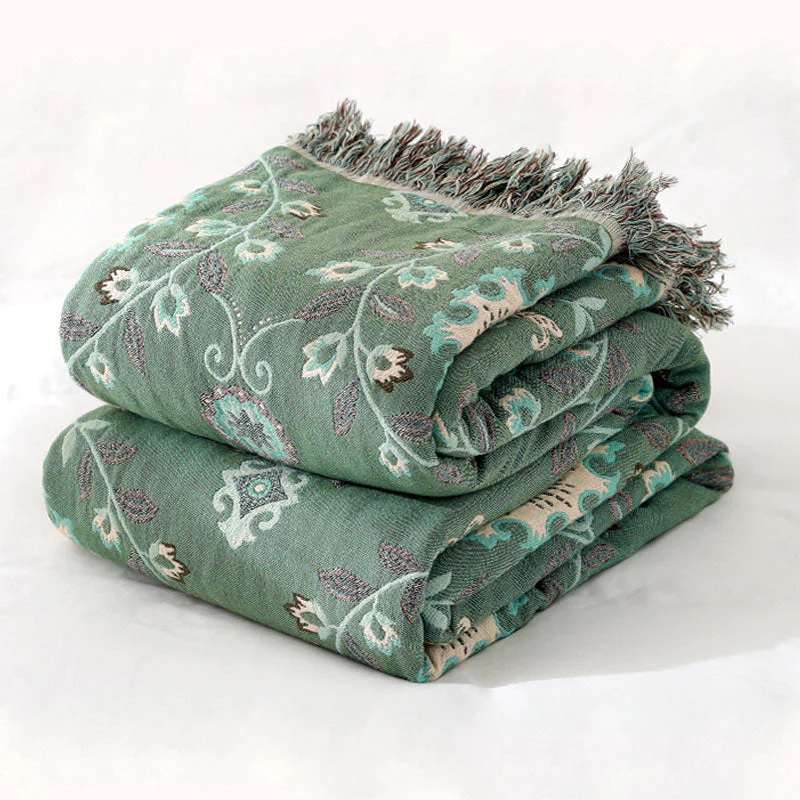 "Mirakel" Boho Vevd Dobbeltsidig Pledd