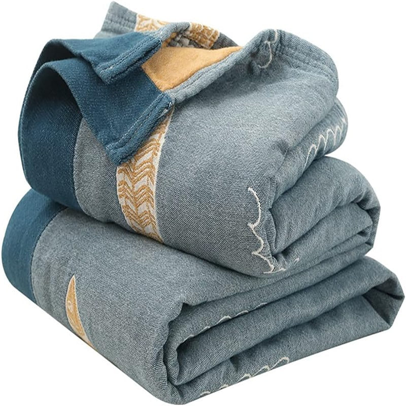 "Hav" Boho Vevd Dobbeltsidig Pledd