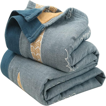 "Hav" Boho Vevd Dobbeltsidig Pledd