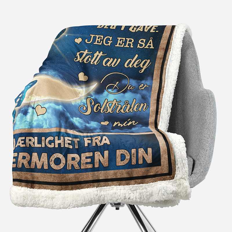 Teppe fra mor til svigerdatter - Jeg er stolt av deg