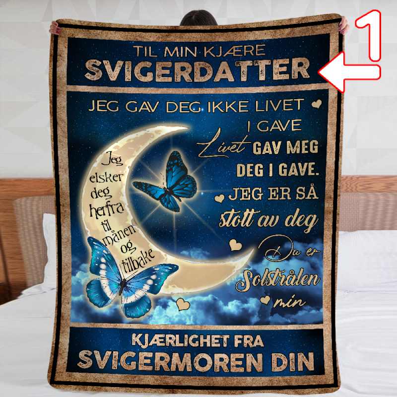 Teppe fra mor til svigerdatter - Jeg er stolt av deg