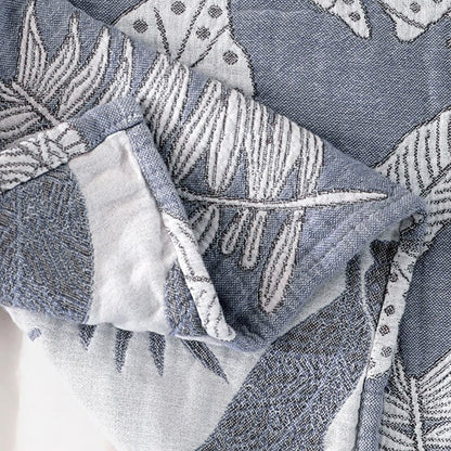 "Bregne" Boho Vevd Dobbeltsidig Pledd