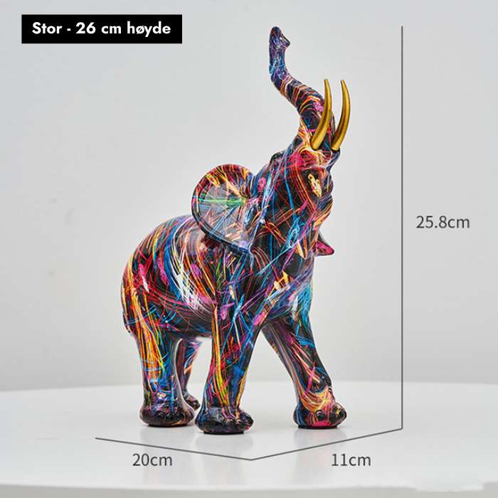 Kreativ graffiti-elefantfigur