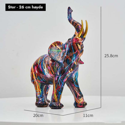 Kreativ graffiti-elefantfigur