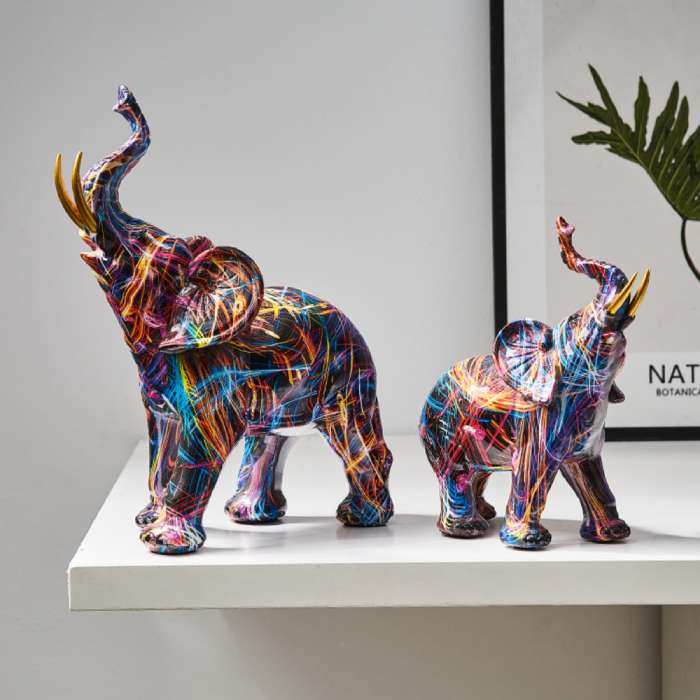 Kreativ graffiti-elefantfigur