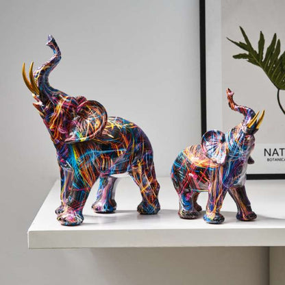 Kreativ graffiti-elefantfigur