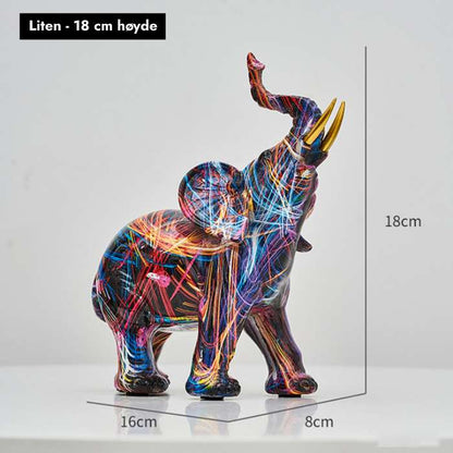 Kreativ graffiti-elefantfigur
