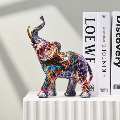 Kreativ graffiti-elefantfigur