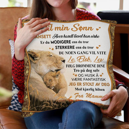 Varmen fra en mors berøring - Gave til sønn - Personlige puter