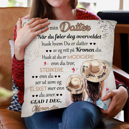 Min skjønnhet er i deg - Gave til datter - Personlige puter