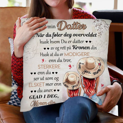 Min skjønnhet er i deg - Gave til datter - Personlige puter