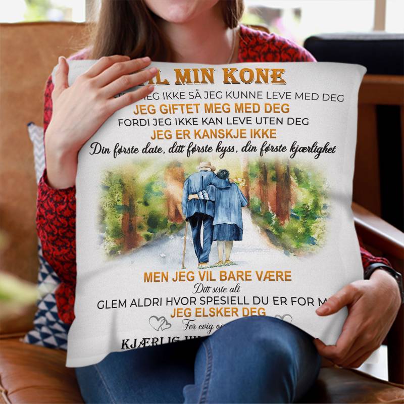 Hengivenhet til evig kjærlighet - En gave fra ektemannen til kona - Personlige puter