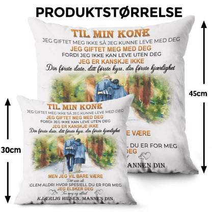 Hengivenhet til evig kjærlighet - En gave fra ektemannen til kona - Personlige puter