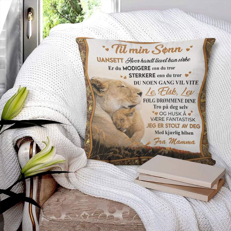 Varmen fra en mors berøring - Gave til sønn - Personlige puter