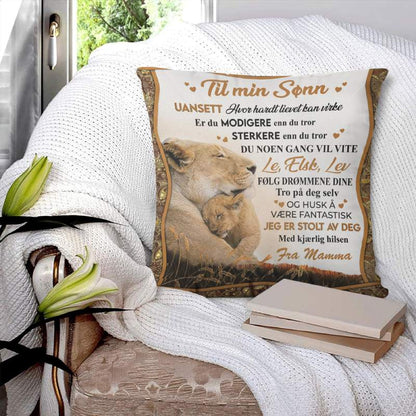 Varmen fra en mors berøring - Gave til sønn - Personlige puter