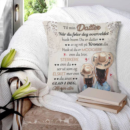 Min skjønnhet er i deg - Gave til datter - Personlige puter