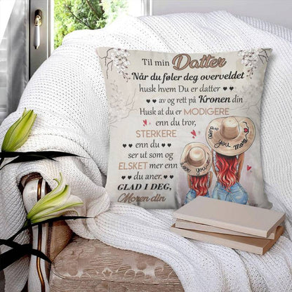 Min skjønnhet er i deg - Gave til datter - Personlige puter