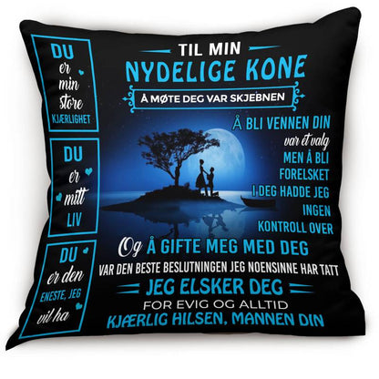 Kjærlighet under månen - En gave fra ektemannen til kona - Personlige puter