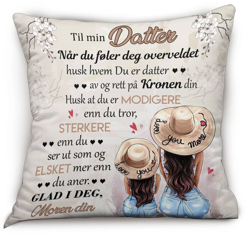 Min skjønnhet er i deg - Gave til datter - Personlige puter