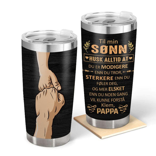 Vi er et flott team - Gave til sønn - Personalisert Tumbler