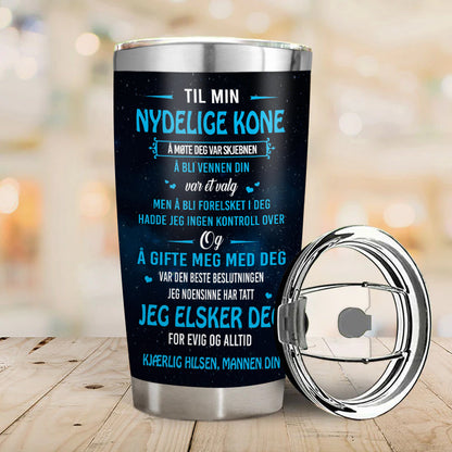 Kjærlighet under månen - En gave fra ektemannen til kona - Personalisert Tumbler