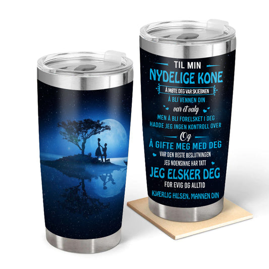 Kjærlighet under månen - En gave fra ektemannen til kona - Personalisert Tumbler
