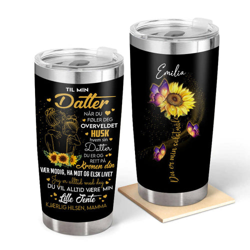 Du bist mein Sonnenschein - Gave til datter - Personalisert Tumbler