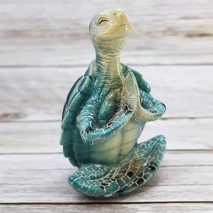 Skilpadde yoga-statue