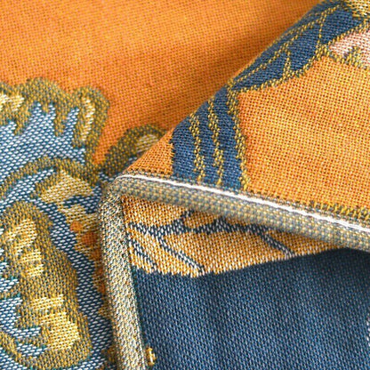 "Trær blomstrer" Boho Vevd Dobbeltsidig Pledd