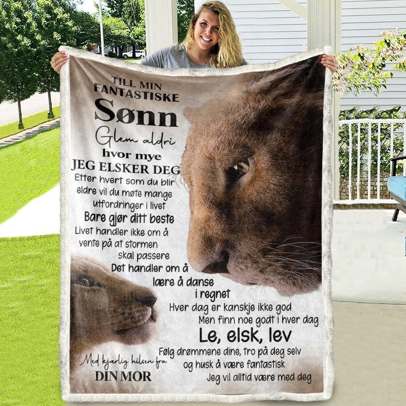 Teppe fra mor til sønn - "Jeg er alltid med deg" - Kosteppe