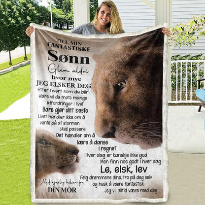 Teppe fra mor til sønn - "Jeg er alltid med deg" - Kosteppe