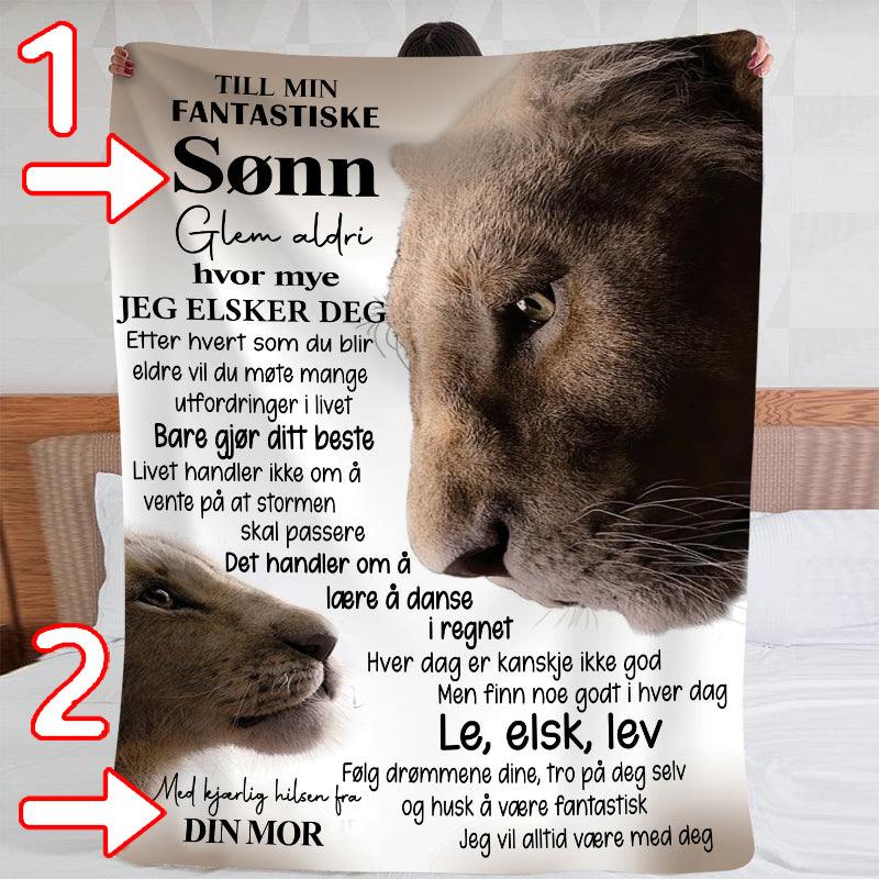 Teppe fra mor til sønn - "Jeg er alltid med deg" - Kosteppe