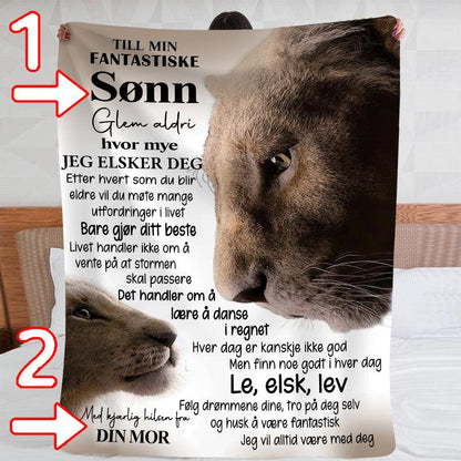 Teppe fra mor til sønn - "Jeg er alltid med deg" - Kosteppe