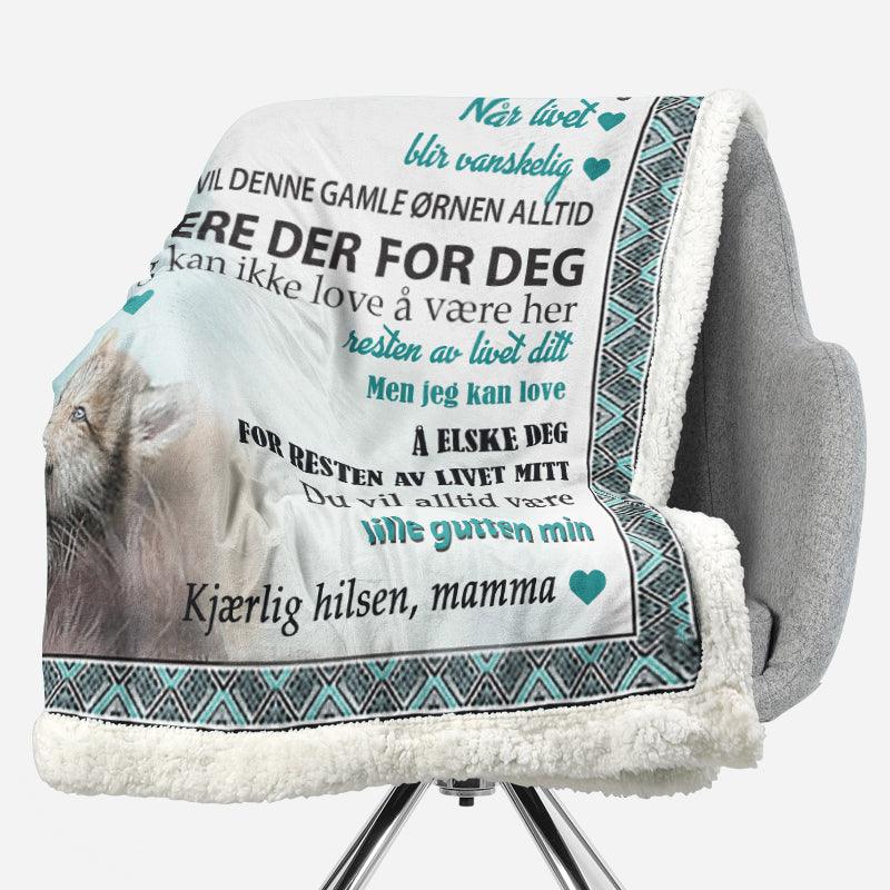 Teppe fra mor til sønn - "Ulvlojalitet" - Kosteppe