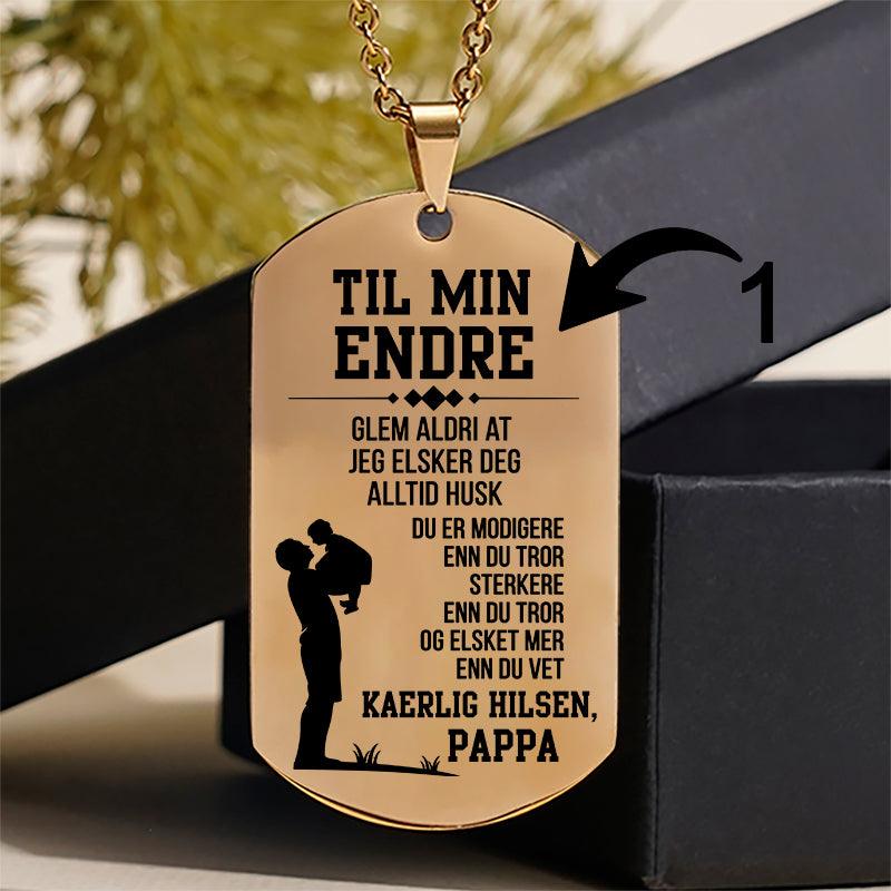 Nær hjertet – Anheng gravert fra far til sønn - Kosteppe