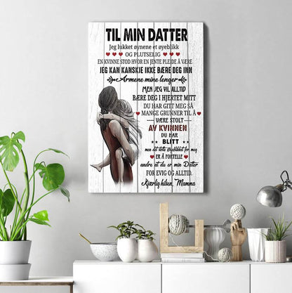 Foto på lerret fra mor til datter - "Min skjønnhet er i deg" - Kosteppe