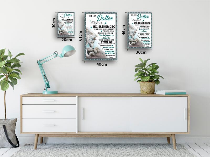 Foto på lerret fra far til datter - "Ulvelojalitet" - Kosteppe