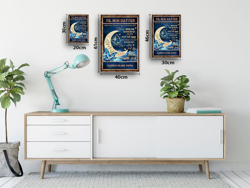 Foto på lerret fra far til datter - "Min evighet er i deg" - Kosteppe