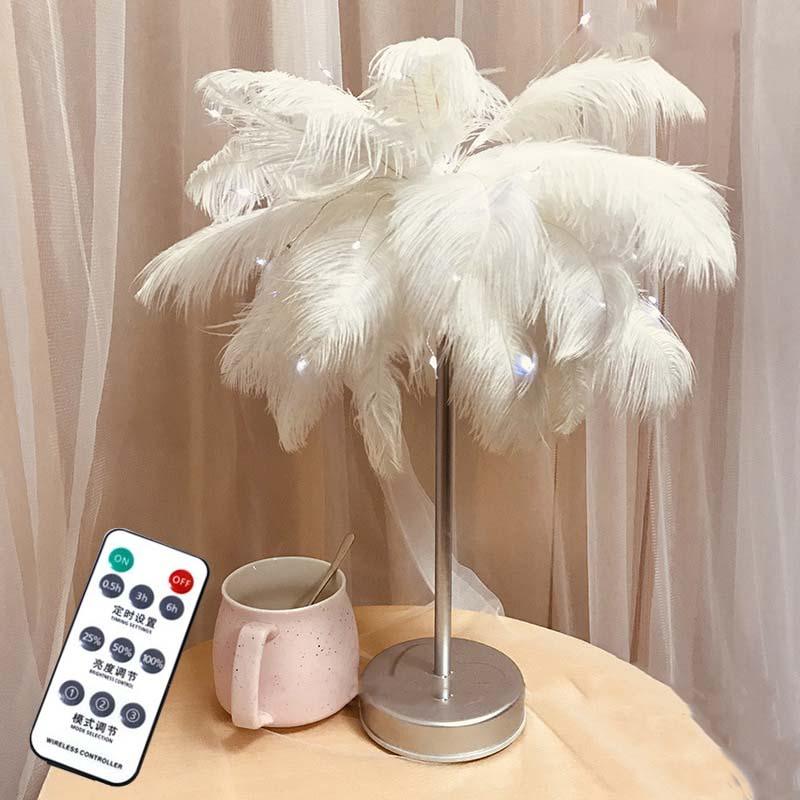 Bordlampe med fjær - Kosteppe