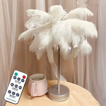 Bordlampe med fjær - Kosteppe