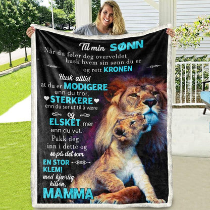 Teppe fra mor til sønn - "Et lite, men modig hjerte" - Kosteppe