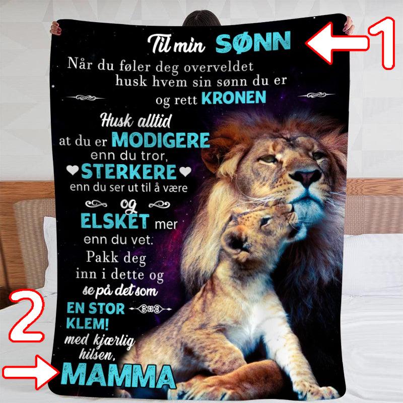 Teppe fra mor til sønn - "Et lite, men modig hjerte" - Kosteppe