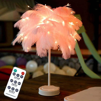 Bordlampe med fjær - Kosteppe