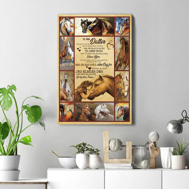 Foto på lerret fra far til datter - "Lojalitet til kjærlighet" - Kosteppe