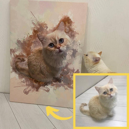 Egendefinert akvarellbilde på lerret - Kosteppe