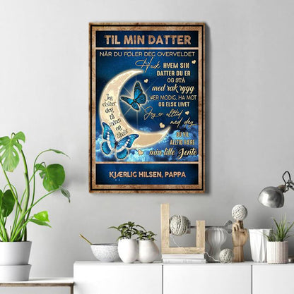 Foto på lerret fra far til datter - "Min evighet er i deg" - Kosteppe