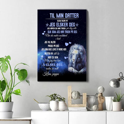 Foto på lerret fra far til datter - "Dybden av ømhet i deg" - Kosteppe