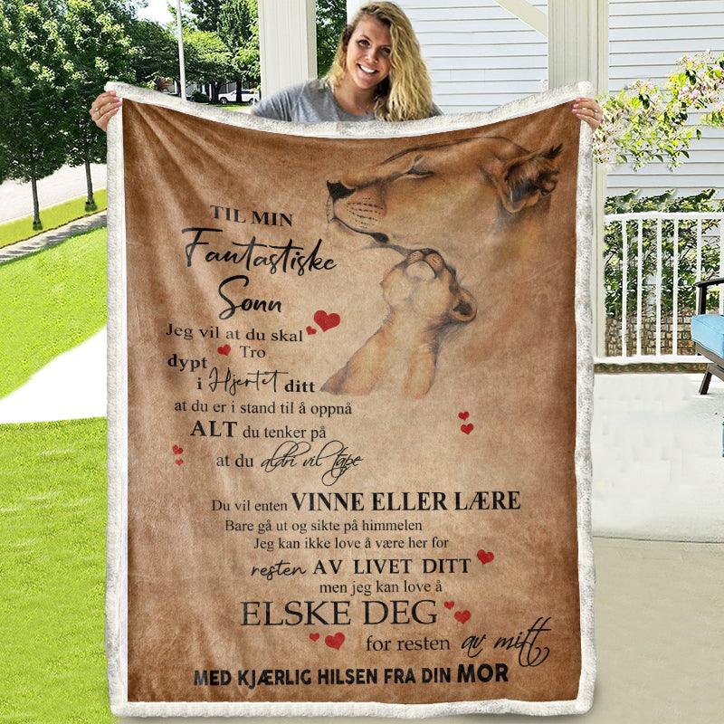 Teppe fra mor til sønn - "Jeg vil alltid være med deg" - Kosteppe