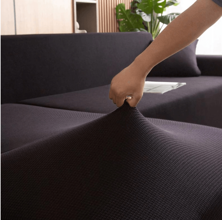 Svart – Stretch lenestol og sofatrekk - Kosteppe