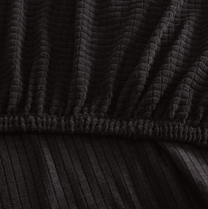 Svart – Stretch lenestol og sofatrekk - Kosteppe